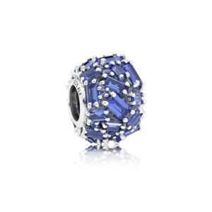 (Bild für) PANDORA Chiselled Elegance Charm, blauer Kristall - 797746NSBL