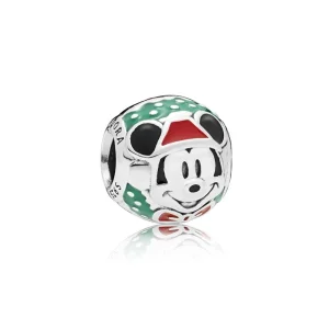 (Bild für) PANDORA Disney, Santa Mickey Charm, rote und grüne Emaille - 797502ENMX