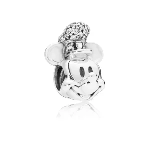 (Bild für) PANDORA Disney, Schimmernder Steamboat Willie Portrait Charm, klare CZ - 797499CZ
