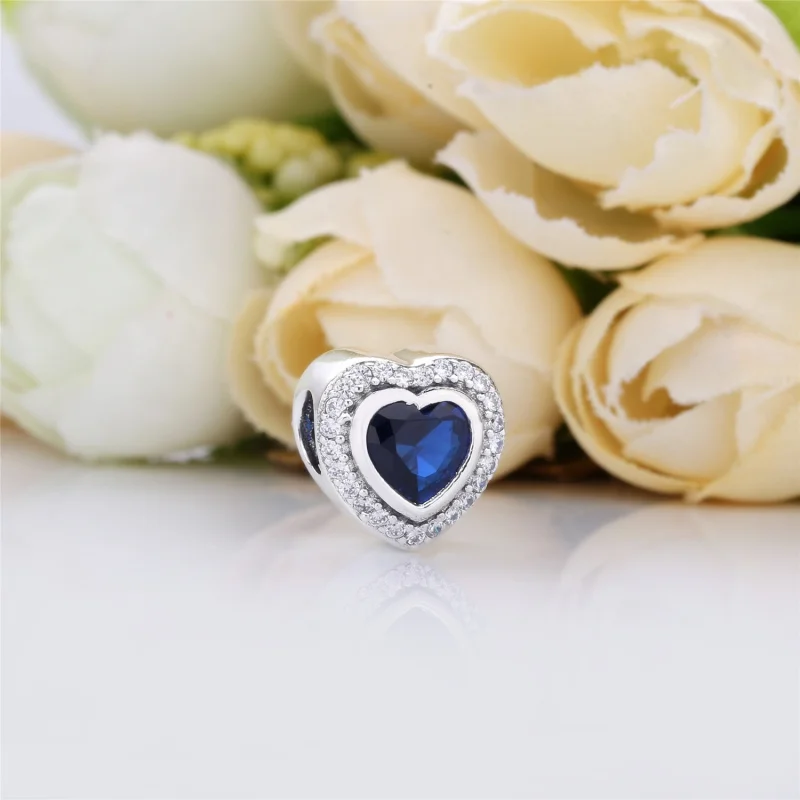 (Bild für) PANDORA Sparkling Love Charm, klare CZ und blaue Kristalle - 797608NANB - Ansicht 2