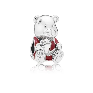 (Bild für) PANDORA Weihnachtsbär-Charm, rot-weiße Emaille - 797564ENMX