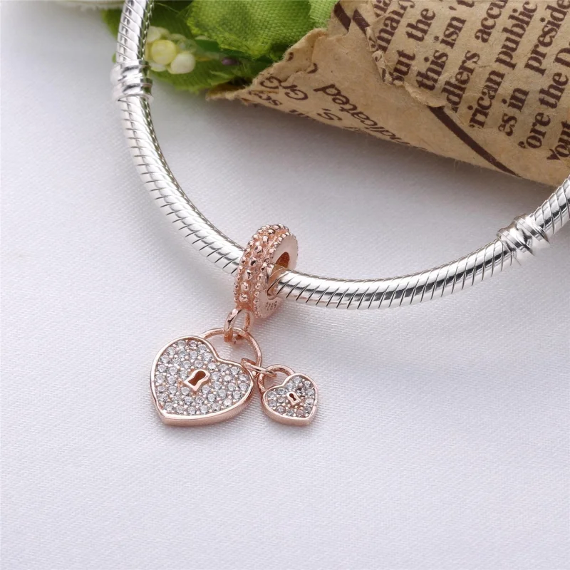 (Bild für) Charm-Anhänger „Love Locks“, PANDORA Rose™ und klare CZ - 781807CZ - Ansicht 2