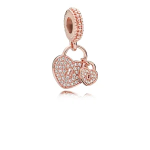 (Bild für) Charm-Anhänger „Love Locks“, PANDORA Rose™ und klare CZ - 781807CZ