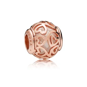 (Bild für) Herz-Filigran-Charm, PANDORA Rose™ und klare CZ - 787348CZ