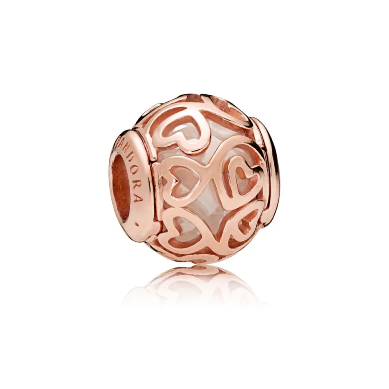 (Bild für) Herz-Filigran-Charm, PANDORA Rose™ und klare CZ - 787348CZ