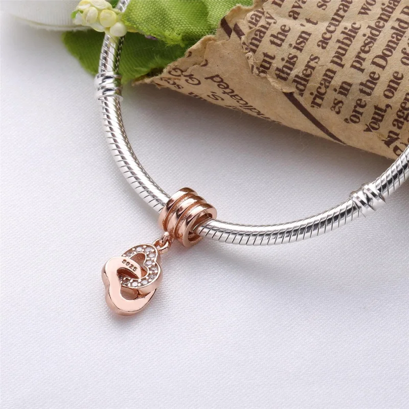 (Bild für) Ineinandergreifender Love Dangle Charm, PANDORA Rose™ & CZ - 781242CZ - Ansicht 2