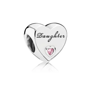 (Bild für) PANDORA Daughter's Love Charm, rosa CZ - 791726PCZ