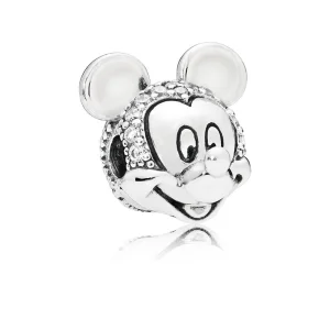 (Bild für) PANDORA Disney, Schimmernder Mickey-Portrait-Clip, klare CZ - 797495CZ