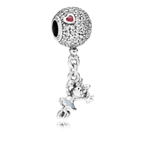 (Bild für) PANDORA Disney, schwebender Minnie-Anhänger, rote und klare CZ und hellblaue Emaille - 797171CZ