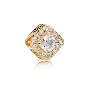 (Bild für) PANDORA Geometrischer Radiance-Charm, 14 Karat Gold und klare CZ - 756207CZ