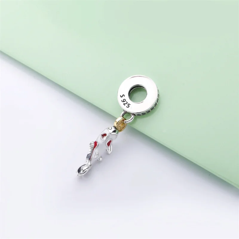 (Bild für) PANDORA Glückskarpfen-Charm, klare CZ und gemischte Emaille - 797829CZ - Ansicht 3