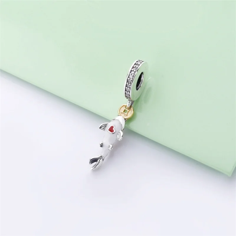 (Bild für) PANDORA Glückskarpfen-Charm, klare CZ und gemischte Emaille - 797829CZ - Ansicht 4