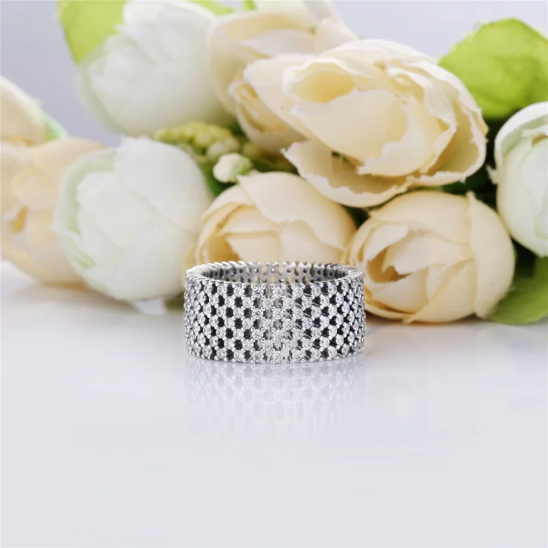(Bild für) PANDORA Heraldischer Karoring, klare CZ - 197695CZ - Ansicht 3