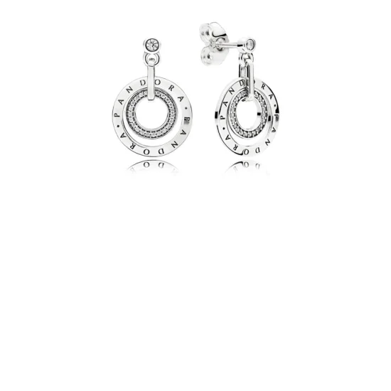 (Bild für) PANDORA Kreis-Ohrhänger, klare CZ - 296296CZ
