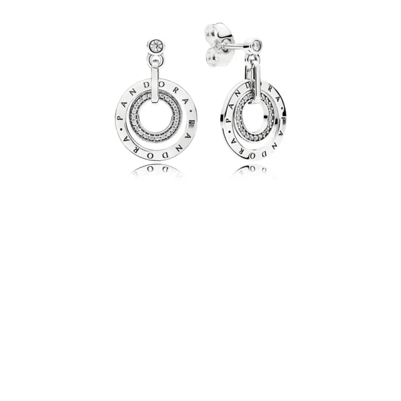 (Bild für) PANDORA Kreis-Ohrhänger, klare CZ - 296296CZ