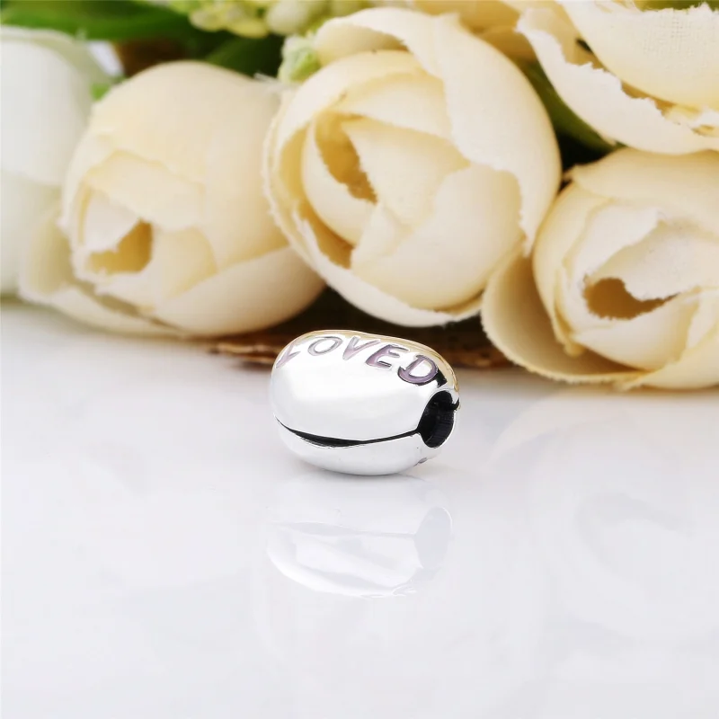 (Bild für) PANDORA Loved Heart Charm, puderrosa Emaille - 797807EN124 - Ansicht 4