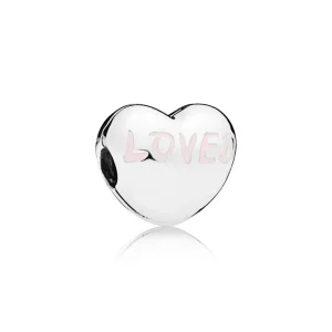 (Bild für) PANDORA Loved Heart Charm, puderrosa Emaille - 797807EN124