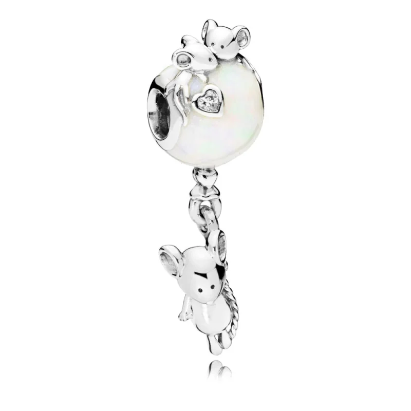(Bild für) PANDORA Maus- und Ballon-Anhänger, Perlmutt-Emaille - 797240EN23
