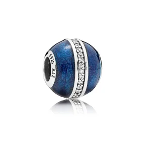 (Bild für) PANDORA Orbit Charm, mitternachtsblaue Emaille und klare CZ - 796377EN63
