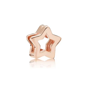 (Bild für) PANDORA REFLEXIONS™ Schlanker Stern-Clip-Charm, PANDORA Rose™ - 787544