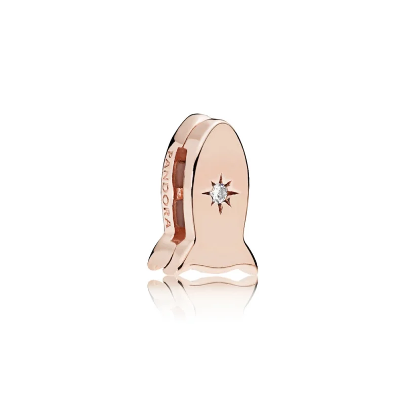 (Bild für) PANDORA REFLEXIONS™ Space Rocket Clip-Charm, PANDORA Rose™ und klare CZ - 787566CZ