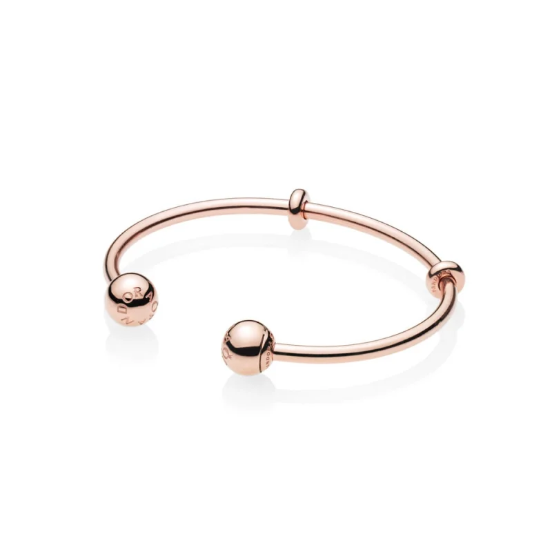 (Bild für) PANDORA Rose™ Offener Armreif, PANDORA Logo-Kappen - 586477