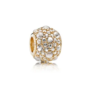 (Bild für) PANDORA Schimmernder Tröpfchen-Charm, 14 Karat Gold und klare CZ - 751000CZ