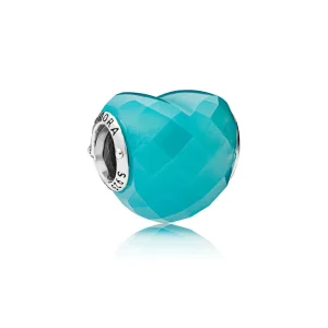 (Bild für) PANDORA Shape of Love Charm, Scuba Blue Crystal - 796563NSC