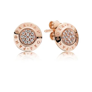 (Bild für) PANDORA Signature-Ohrstecker, PANDORA Rose™ und klare CZ - 280559CZ