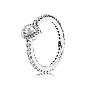 (Bild für) PANDORA Strahlender Tropfenring, klare CZ - 196254CZ