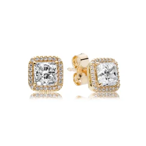 (Bild für) PANDORA Timeless Elegance Ohrstecker, 14 Karat Gold und klare CZ - 250327CZ