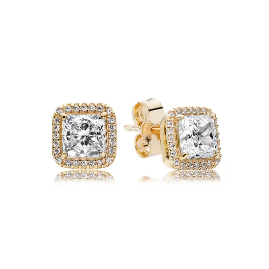 (Bild für) PANDORA Timeless Elegance Ohrstecker, 14 Karat Gold und klare CZ - 250327CZ