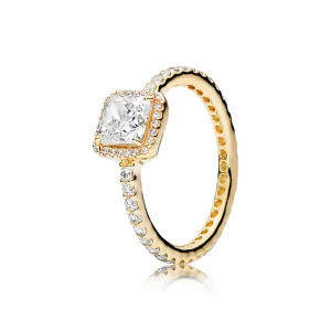 (Bild für) PANDORA Timeless Elegance Ring, 14 Karat Gold und klare CZ - 150188CZ