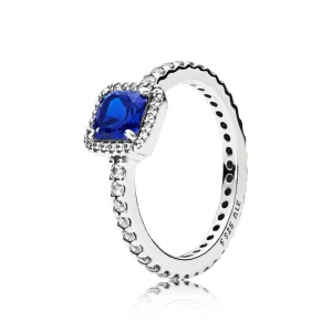 (Bild für) PANDORA Timeless Elegance Ring, echter blauer Kristall und klare CZ - 190947NBT