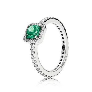 (Bild für) PANDORA Timeless Elegance Ring, Grün und klare CZ - 190947GCZ