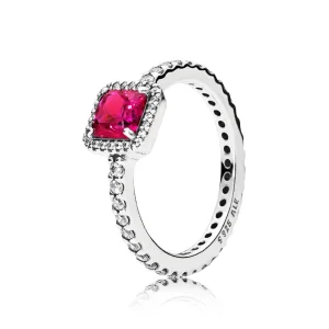 (Bild für) PANDORA Timeless Elegance Ring, synthetischer Rubin und klare CZ - 190947SRU