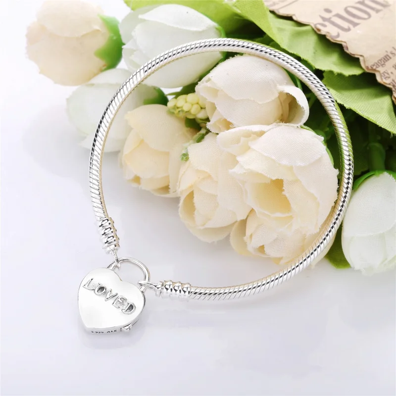 (Bild für) PANDORA You Are Loved Herz-Vorhängeschloss-Armband - 597806 - Ansicht 3