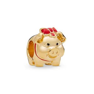 (Bild für) Sparschwein-Charm, PANDORA Shine™ Emaille in Schwarz und Rot - 767815ENMX