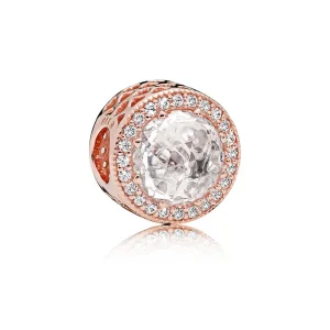 (Bild für) Strahlender Herz-Charm, PANDORA Rose™ und klare CZ - 781725CZ