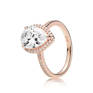 (Bild für) Strahlender Tropfenring, PANDORA Rose™ und klare CZ - 186251CZ