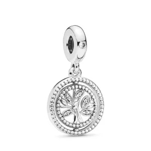 (Bild für) Drehender PANDORA Baum des Lebens-Anhänger-Charm - 797786CZ