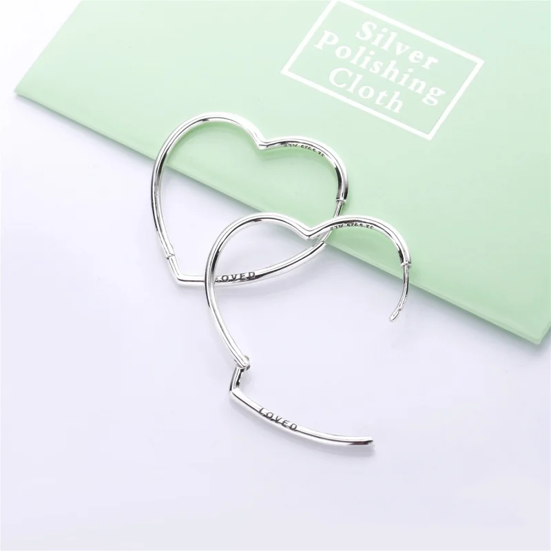 (Bild für) PANDORA Asymmetrische Hearts of Love Creolen - 297822 - Ansicht 4
