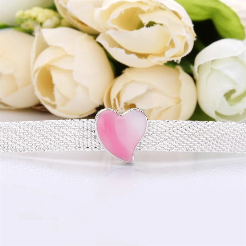(Bild für) PANDORA Asymmetrischer Herz-of-Love-Clip-Charm - 797809ENMX - Ansicht 3