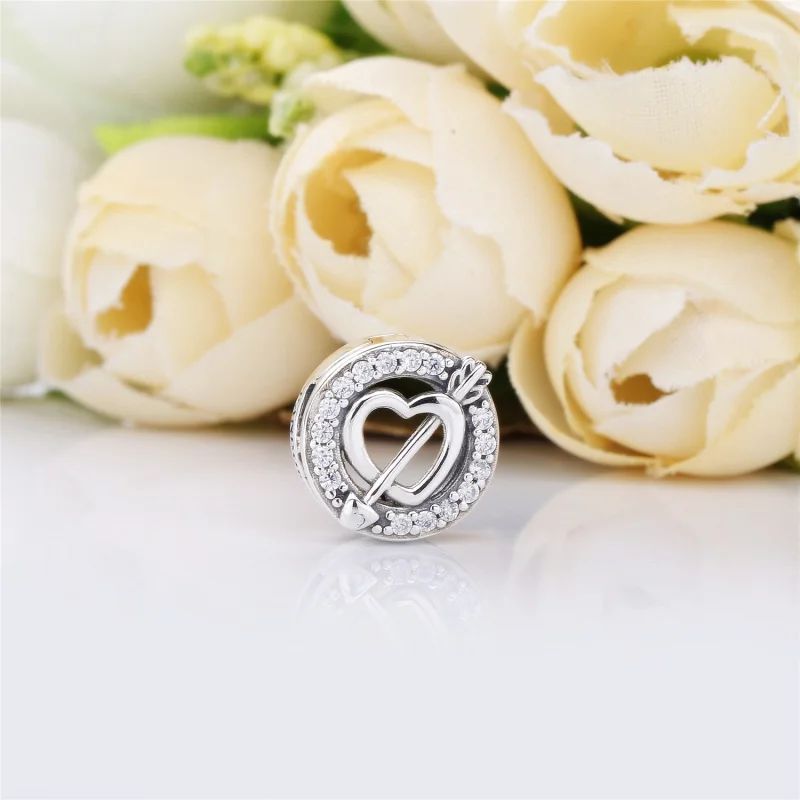 (Bild für) PANDORA Asymmetrischer Herz- und Pfeil-Charm-Clip - 797793CZ - Ansicht 2