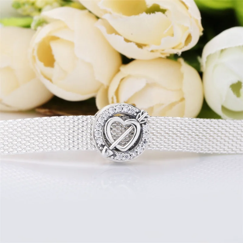 (Bild für) PANDORA Asymmetrischer Herz- und Pfeil-Charm-Clip - 797793CZ - Ansicht 3