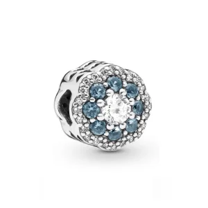 (Bild für) PANDORA Blue Sparkle Flower Charm - 797851NMB