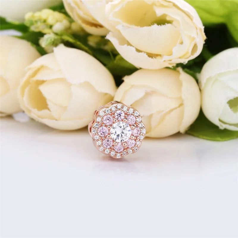 (Bild für) PANDORA Pink Sparkle Flower Charm - 787851NPM - Ansicht 2