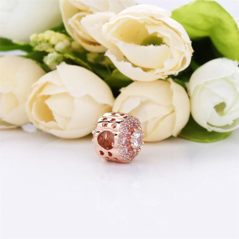 (Bild für) PANDORA Pink Sparkle Flower Charm - 787851NPM - Ansicht 3