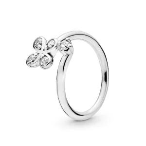 (Bild für) PANDORA Ring mit vier Blütenblättern und gedrehten Blumen - 197988CZ