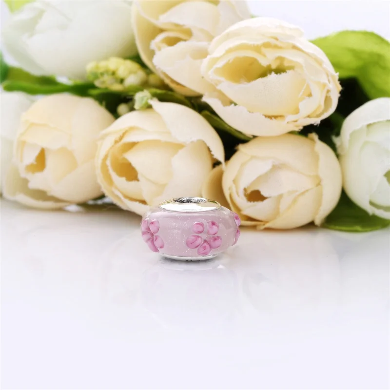 (Bild für) PANDORA Rosa Blumen-Glas-Charm - 797901 - Ansicht 4